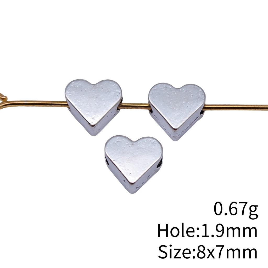 Heart Loose Beads For Valentine Bracelet Necklace DIY Vintage Jewelry Making Supplies For Charm