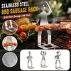 Nerezový stojan na grilovanie klobásy Tvar človeka BBQ držiak s dizajnom meča pre vonkajšie varenie a grilovacie príslušenstvo
