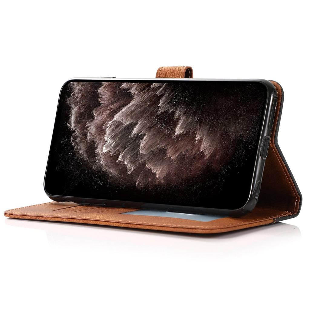 For Honor 400 Lite 5G Case Color Splicing Wallet Stand Leather Phone Cover with Wrist Strap