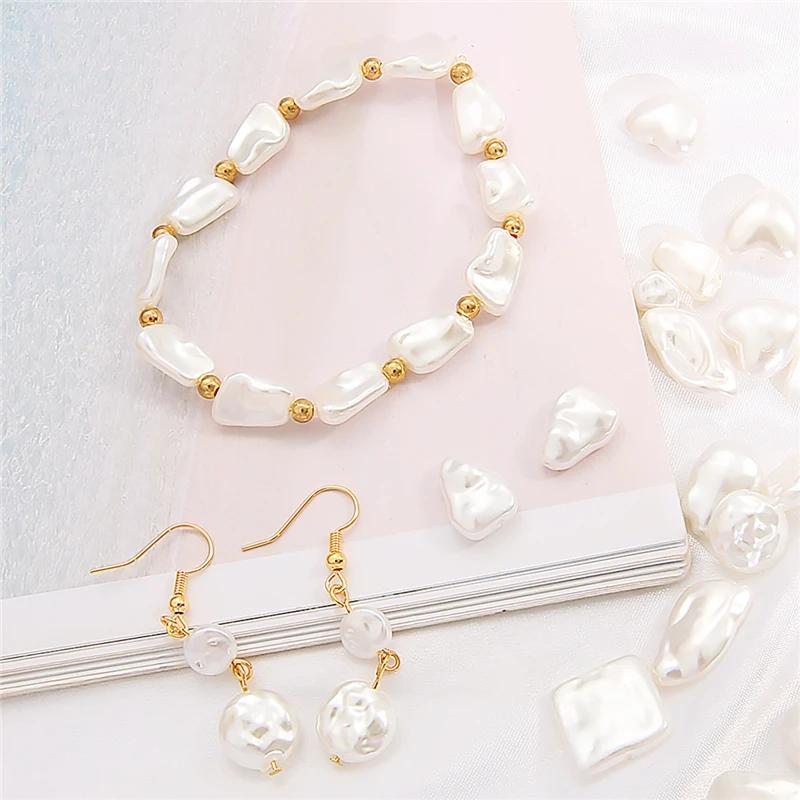 Irregular ABS Imitation Pearls Beads Acrylic Loose Beads for Jewelry Making DIY Necklace Earrings Hairclip Bracelet Necklace