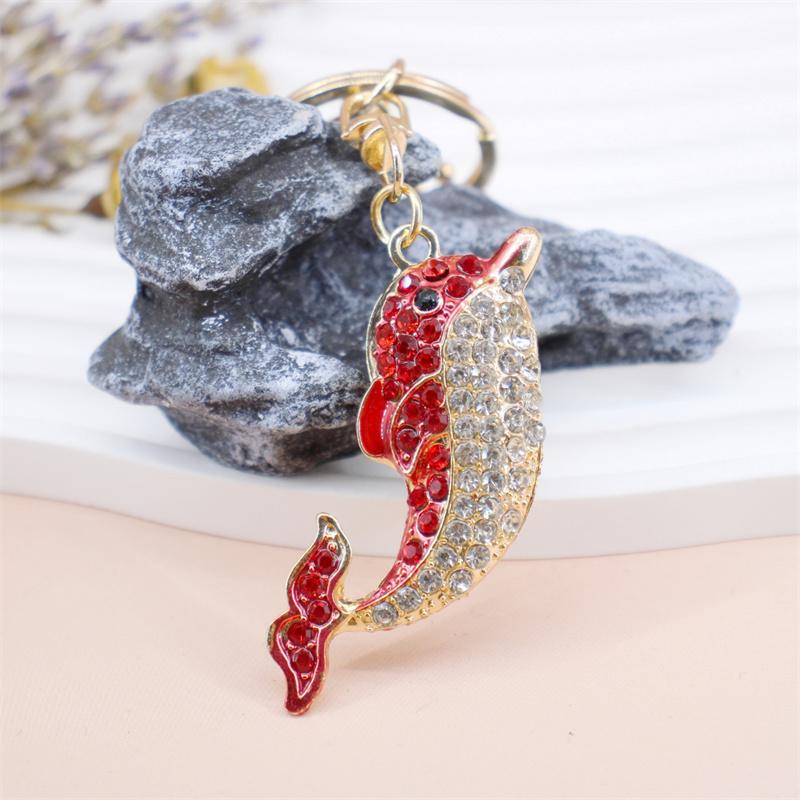 Rhinestone Flamingo Keychain Flamingo Pendant Keychain Rhinestone Crystal Keyring Car Key Chain Key Holder Handbag Purse Charm