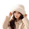Cold-Resistant Slouchy Winter Hat Fuzzy Trim Warm Knitted Cap Cozy Knit Beanie Hat Winter Season