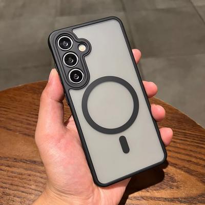 Luxusní matný pancéřový magnetický kryt pro Samsung S25 Edge S24 S23 S22 S21 Plus FE Ultra A55 A26 A35 A56 A07 A17 A16 A36 A54 15 Kryt
