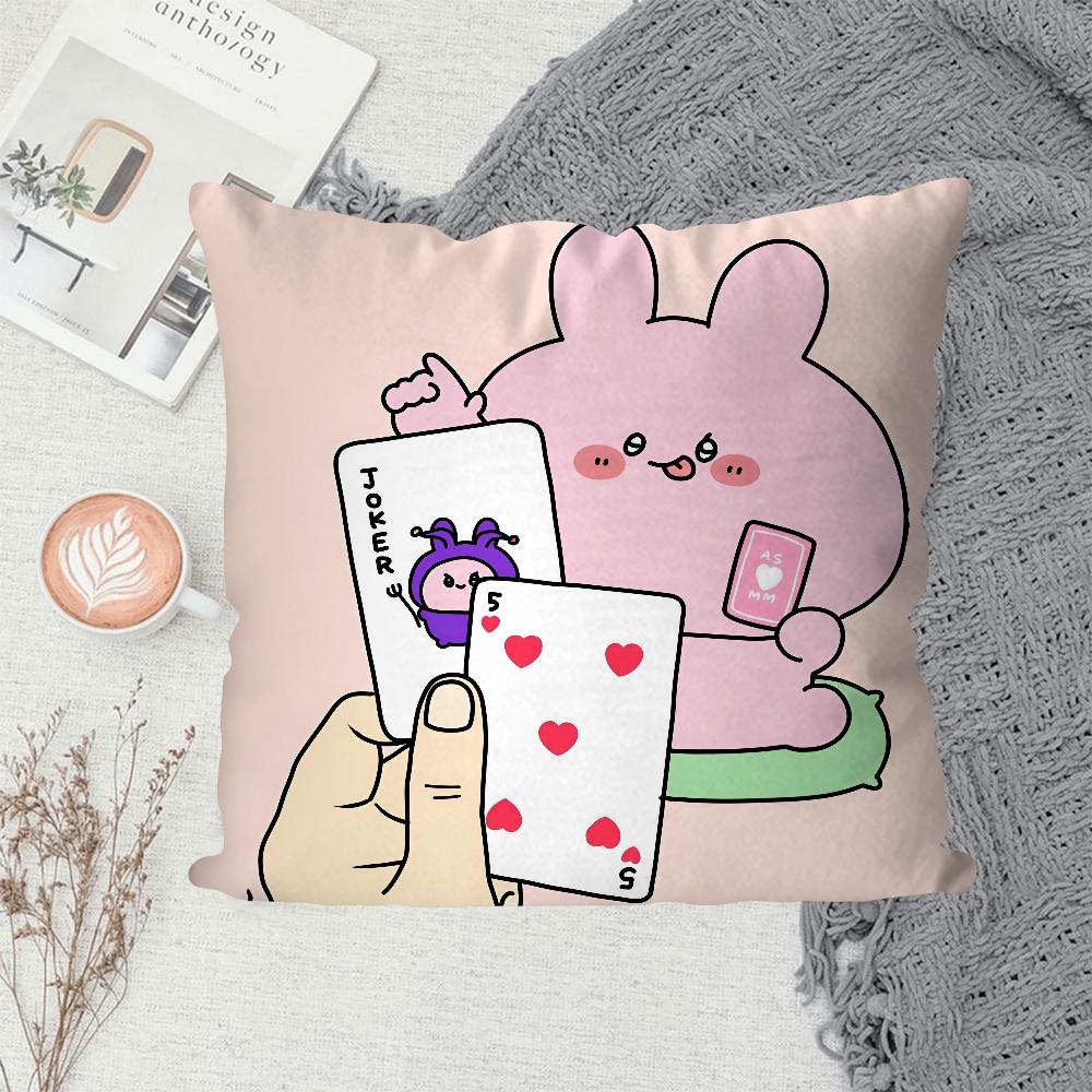 1PC Asamimichaan Asleep Asamim Pillow Case Pillow Covers Sofa Decorative Home Double-sided Printing Short Plush Cushion Cover