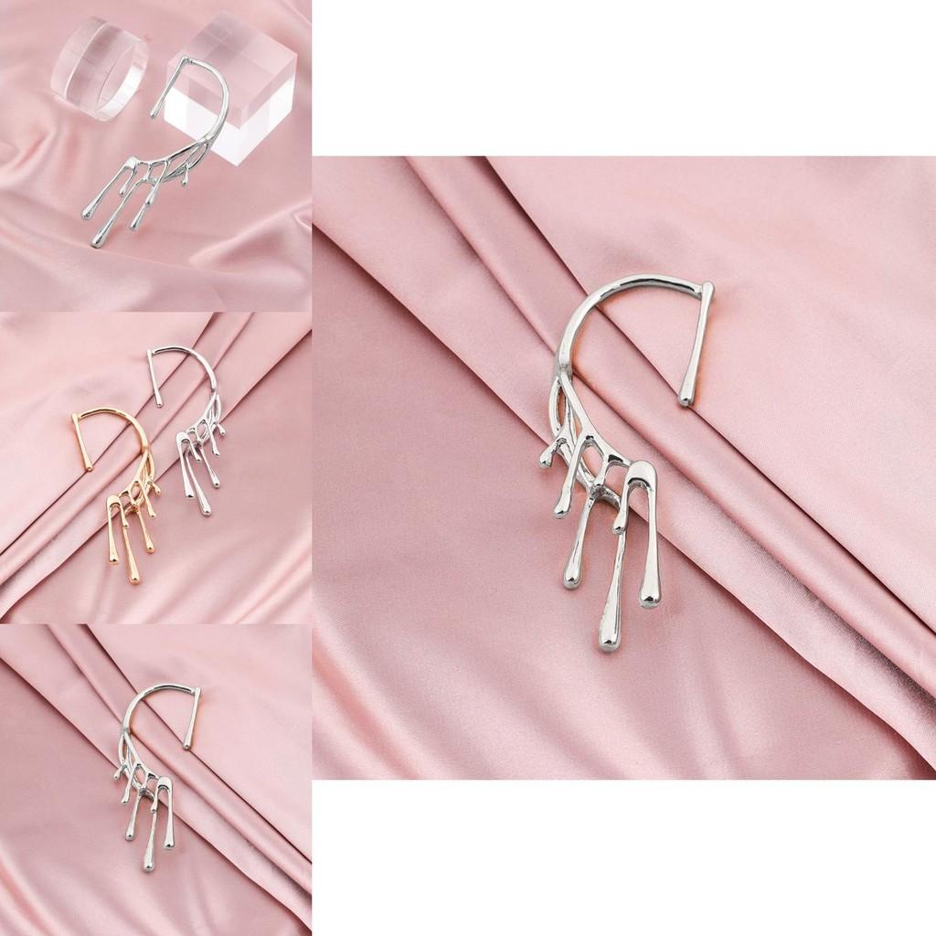 Trendy Alloy Geometric Earrings Asymmetrical Irregular Lava Drip Fashion Jewelry