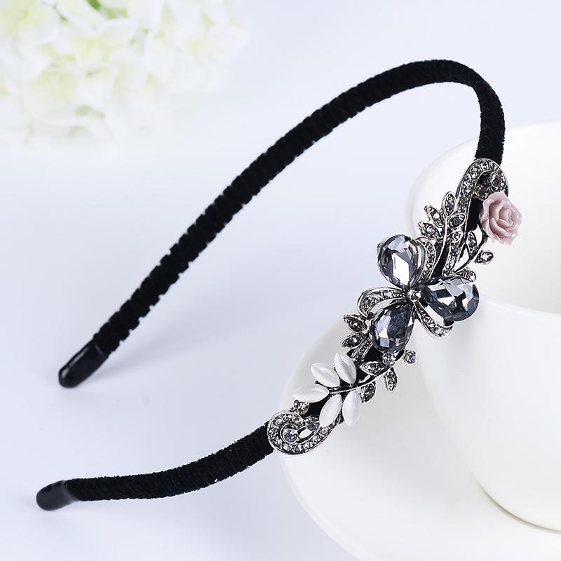 EASYA Neue Einfache Handgemachte Schmetterling Schleife Stirnbänder Frauen Mädchen Mode Strass Kristall Blume Haarschmuck Schmuck