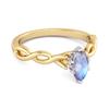 Moonstone Marquise Ring -925 Sterling Silver Gold Vermeil
