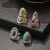 New 4-piece Ring Set - Trendy, Fashionable and Colorful - 4-piece Joint Ring Set Women's Ring Men's Ring