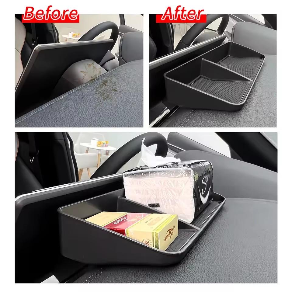 for BYD Song Plus EV 2025-2025 Dashboard Tray Center Console Hidden Storage Box Behind Screen Organizer Car Interior Accessory