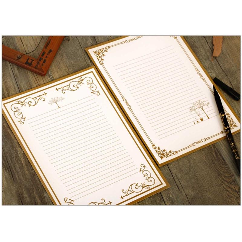 Letter Paper Stationary Set Retro Design Letter Paper for Vintage Invitations