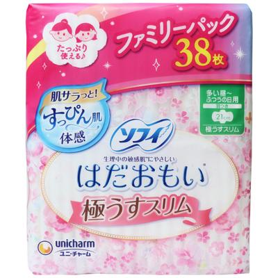 Sophie Skin Heavy Extreme Slim Many Day~Normal Daily 21cm Wing Included Family Pack 21cm 38 Sheets