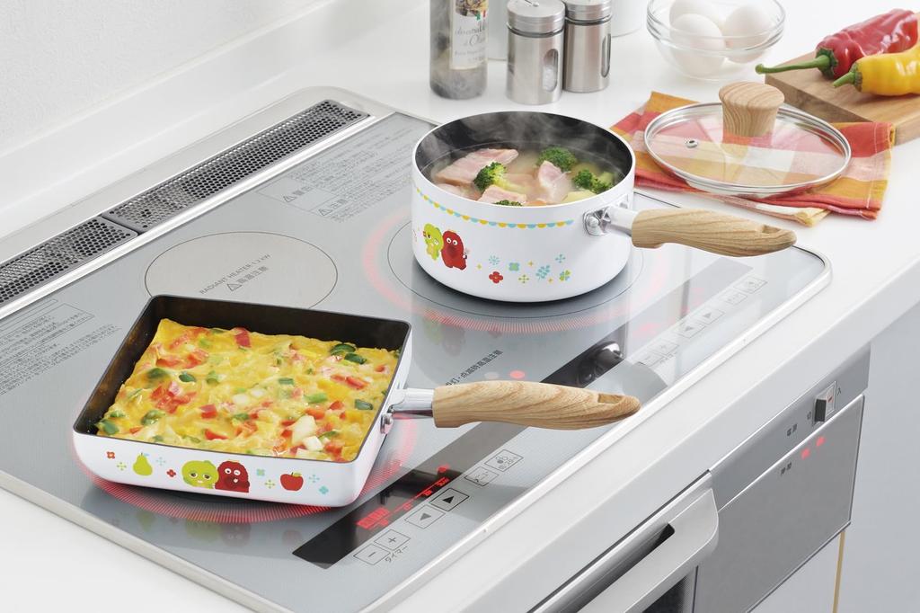 Gachapin Mukku IH compatible square frying pan & GM-103