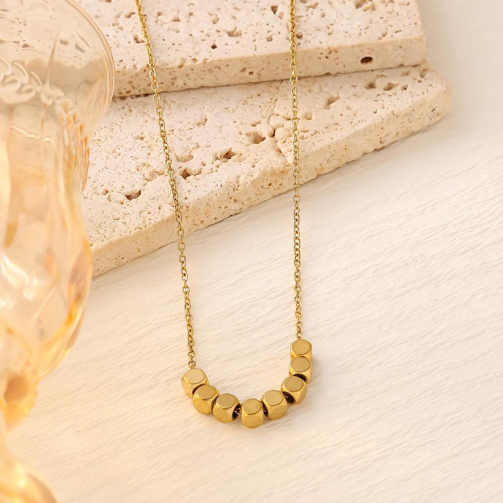 18K Gold Plated Titanium Steel Necklace for Women - Colorfast, Luxurious & Versatile Clavicle Chain