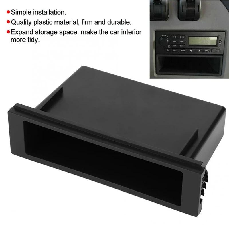 New for Stereo Radio Universal Car Double 1 Din Dash Cup Holder Storage Box Plastic