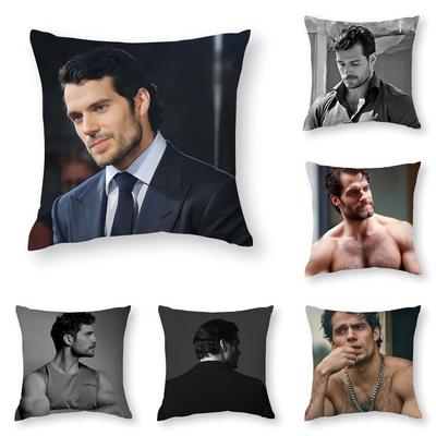 Super Star H-Henry Cavill Pillow Case 3D Print Polyester Fiber 40*40 Cm Home Sofa Throw Pillow Cover Decoration Festival Gift
