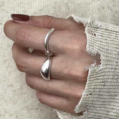 925 Silver Irregular Ring for Women Geometry Versatile Minimalism Accessories Jewelry Gift