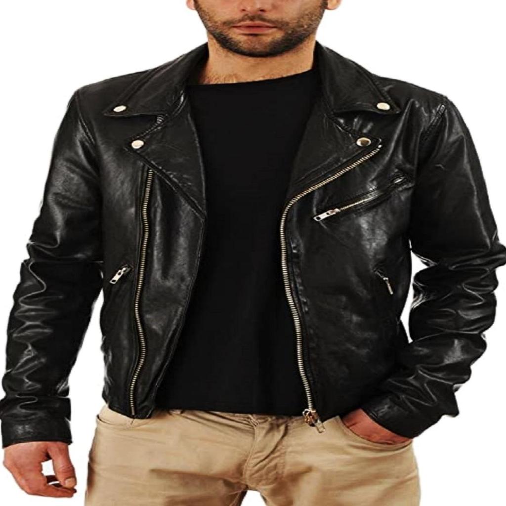 NOORA Men's Real Leather Jacket ST019