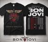 Bon Jovi Forever Tour 2026 doppelseitig bedrucktes T-Shirt, Herzmuster, Dolch, Flügel, Rock-Grafik, für Musikfans, Freizeit,