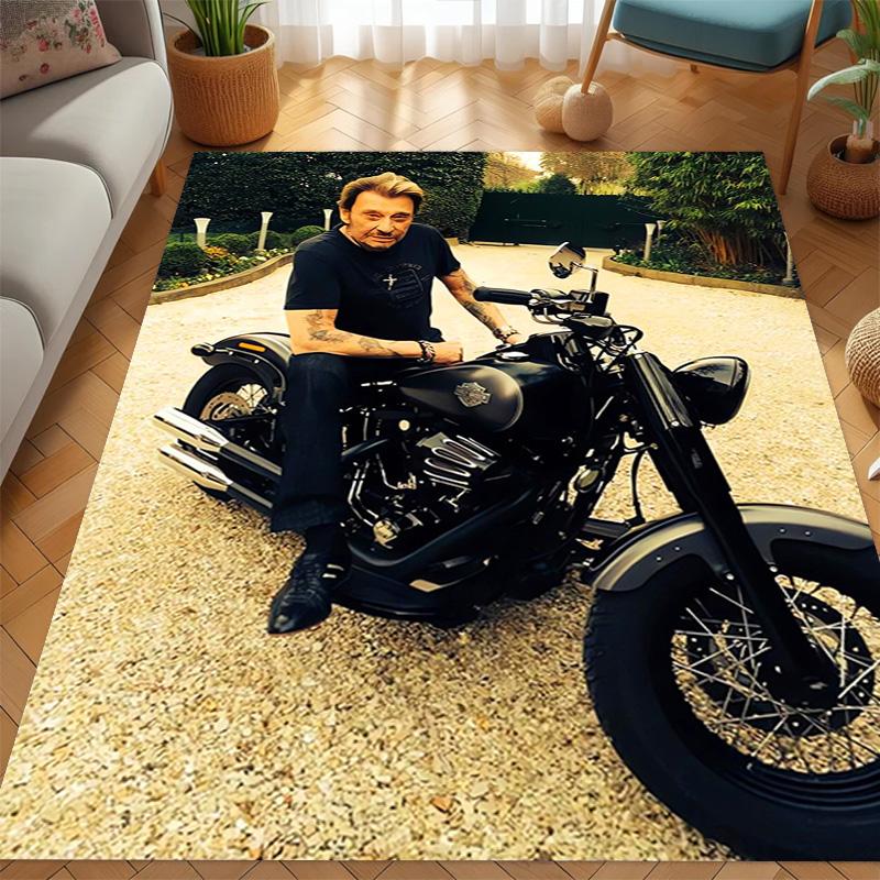 Johnny Hallyday: Le Phénix carpet Living room and bedroom mats printing Art Protective pad Room