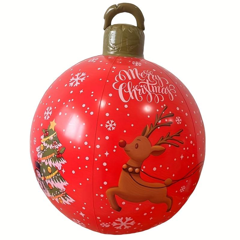 

1Pcs Hot Sale Outdoor Christmas Inflatable Decorated Ball Pvc Giant Big Large Balls Xmas Tree Decorations Toy Ball Without Light 1pcs&As Picture