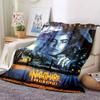 1PC Horror Movie Theme Blanket, All-season Lightweight Home Office Outdoor Nap Multifunctional Blanket, Halloween Gifts
