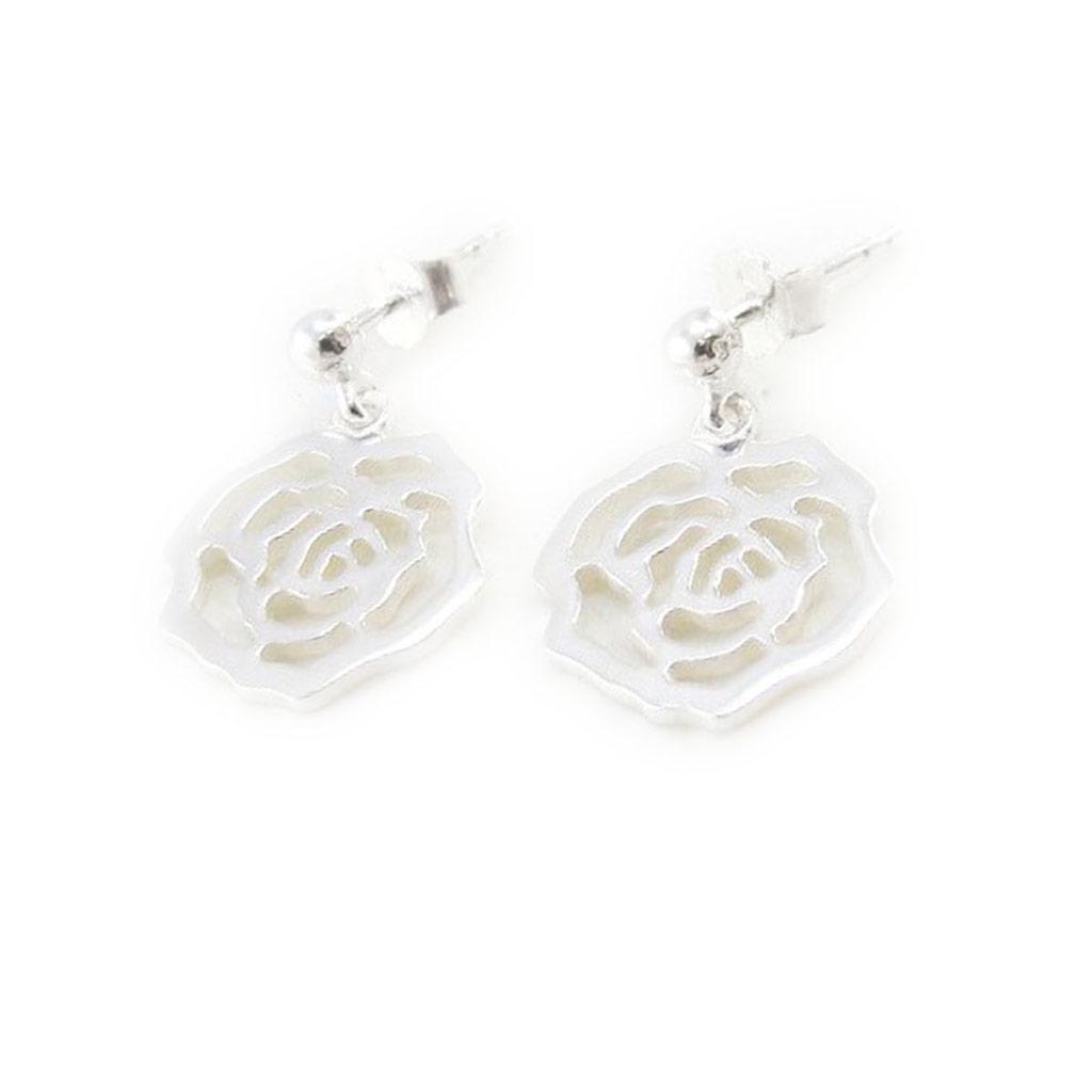 Les Trésors De Lily [I9778] - Silver 'Flora' Silver Earrings (rhodium-plated) - 20x13 Mm