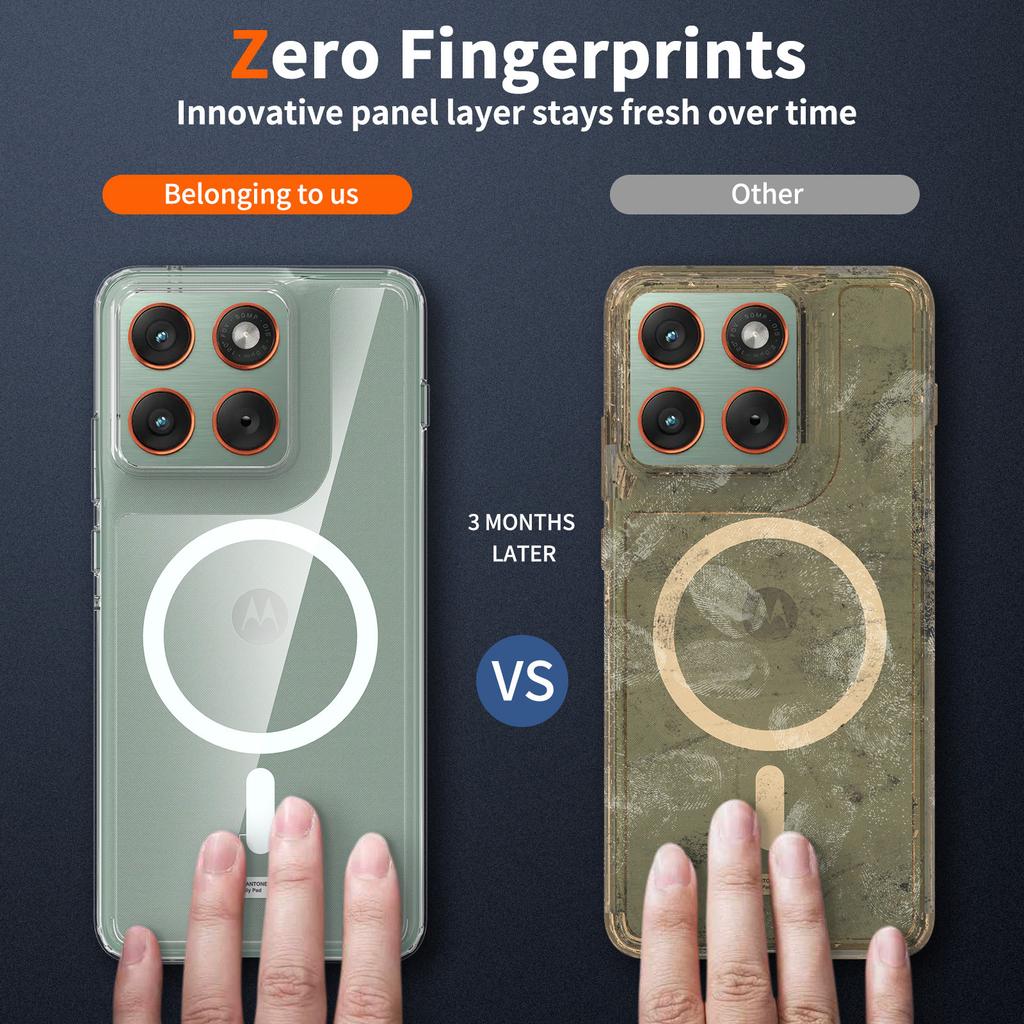 Suitable for Motorola Edge70 5G mobile phone case material Acrylic magnetic transparent motoG86 protective case