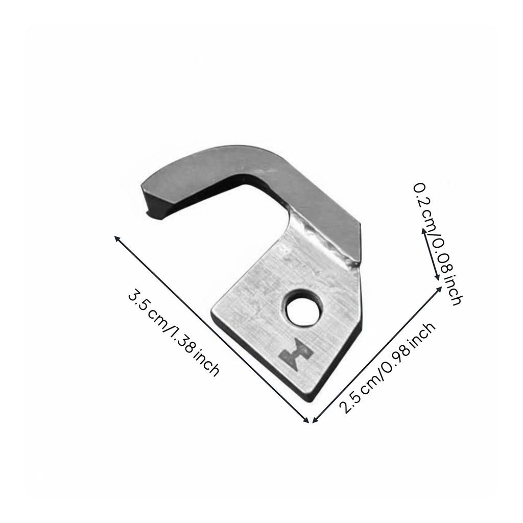 Coverstitch Machine Left Trimming Component Hooked Shape Metal Part Mounting Hole