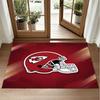 Kansas City Chiefs Design Crystal Velvet Rug Soft Decorative Mat for Bedroom Entrance
