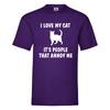 Funny Cat Lover T-Shirt Christmas Gift - I Love My Cat,It's People That Annoy Me