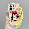 KEYSION Cartoon Niedlich Plüsch Stickerei Hülle für Xiaomi POCO X6 mit Lanyard Silikon Stoßfest Handyhülle für Redmi Note 13 Pro 5G