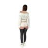 VAYLA Goth Aesthetic Women's Boat Neck Long Sleeve Top Sexy Slim Chic Cross Decoration Shorts Y2K Harajuku Emo Girls Streetwear Outfit