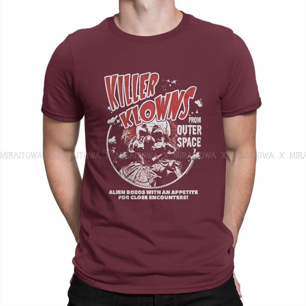 Alien Bozos  TShirt For Men Killer Klowns from Outer Space horror Film Clothing Fashion T Shirt Soft Printed Creative Gift