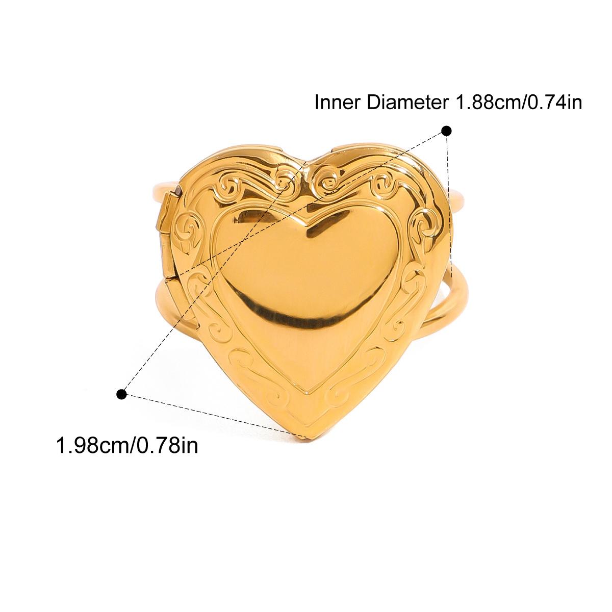 

Yori Exclusive Design Photo Box Ring for Women Stainless Steel PVD Plated Family Gifts Lover Gifts Fashion Jewelry New золотистый