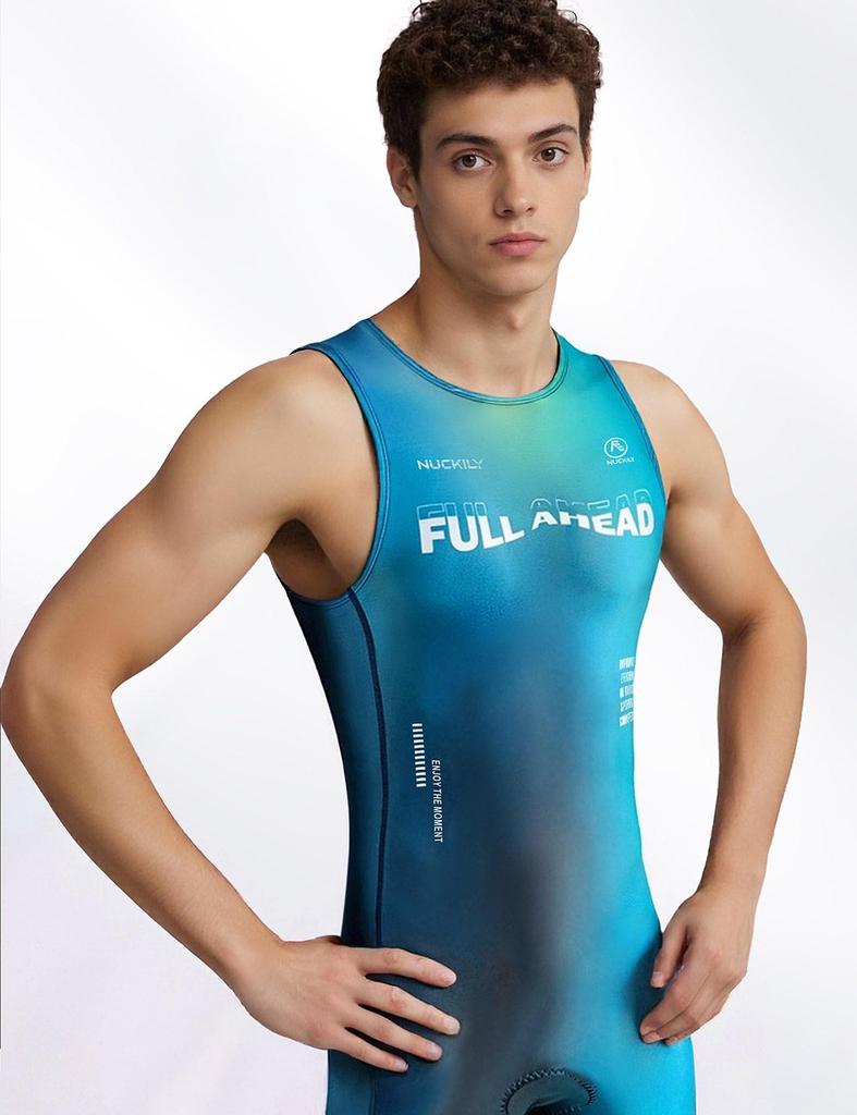 Combinaison de triathlon pour jeune homme: Tenue de compétition une pièce pour le cyclisme, la natation, la course à pied