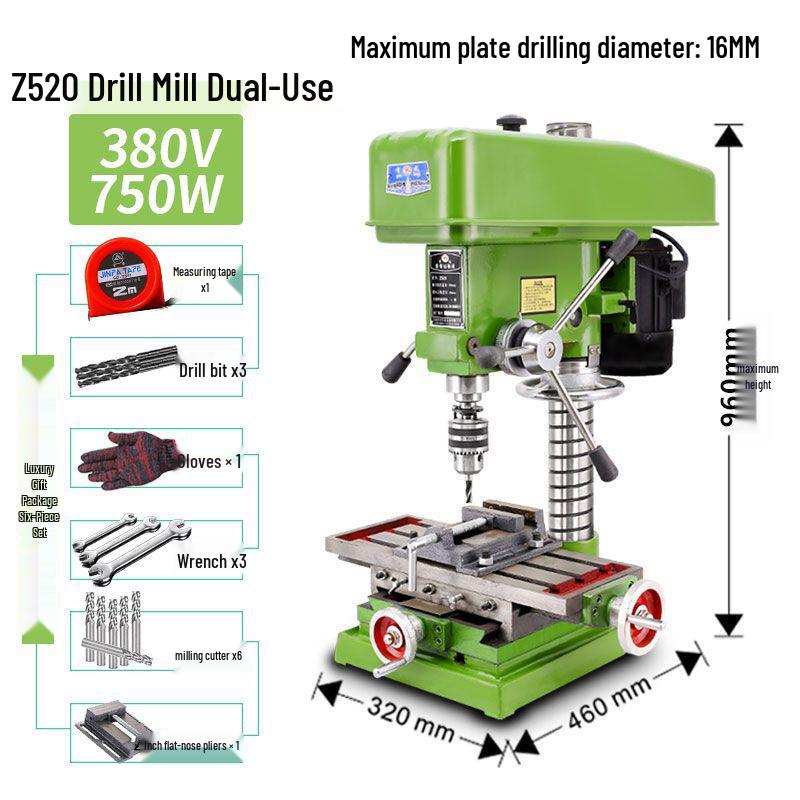 Xizi Longtai 220V Industrial Multifunctional 16MM High-Power Precision Drill Press for Household Use
