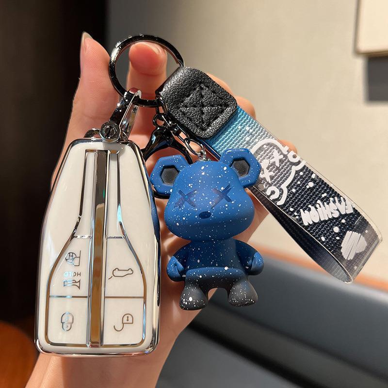 Compatible Hongqi 21/22 HS5/HS7 Keyring Shell - Protective Car Key Cover for Men & Women