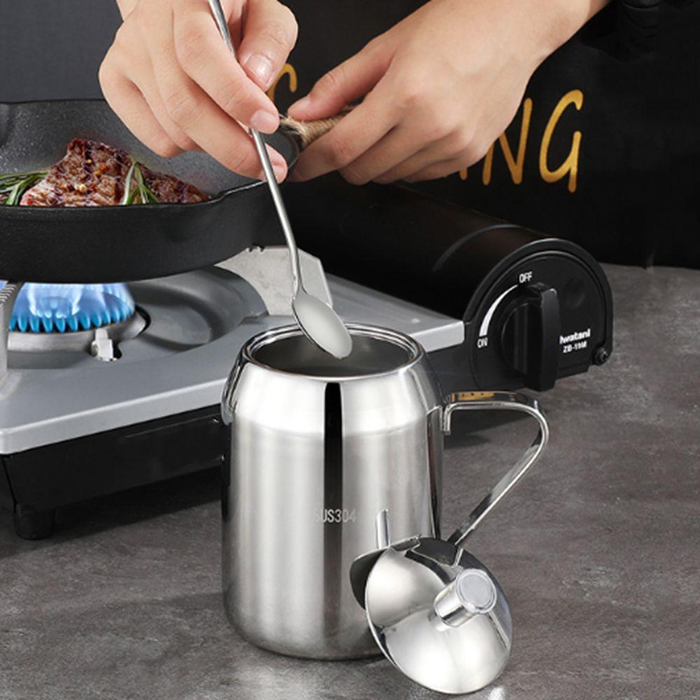 Large Capacity Stainless Steel Seasoning Jar Dustproof Seasoning Pots Spices Organizer  for Kitchen