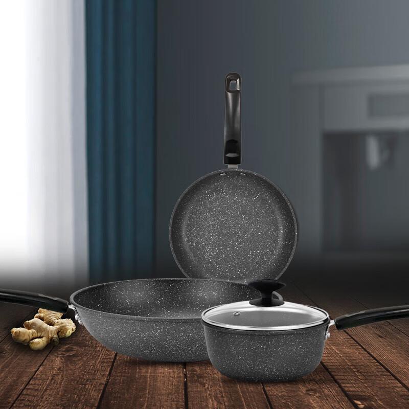 Royalstar Starry Sky Maifan Stone 3-Piece Cookware Set