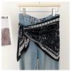 Korean Style Vintage Geometric Print Triangle Scarf For Women Spring Decorative Neck Scarf