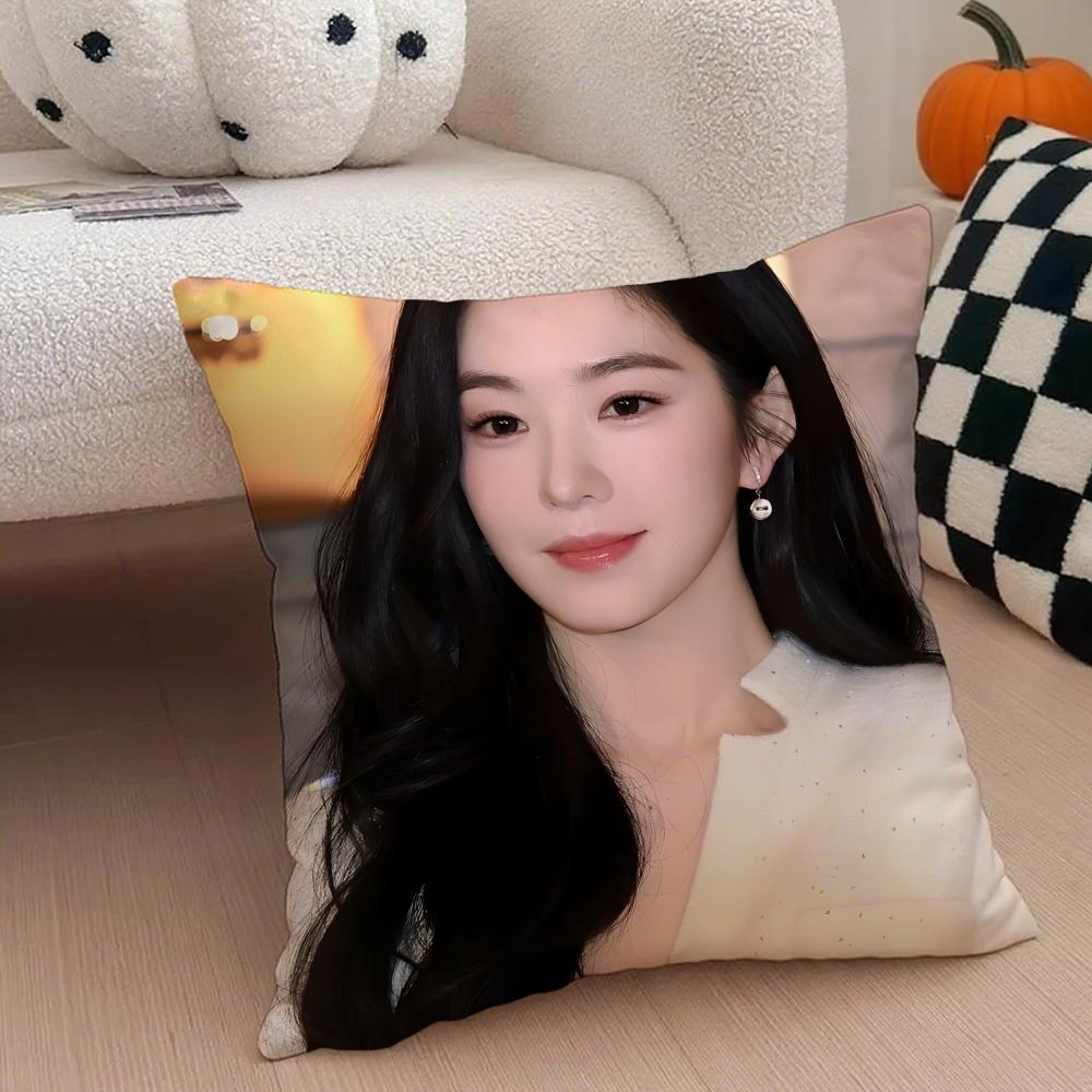Popular Red Velvet iIrene Kpop Star Cushion Cover Throw Pillow Cover Hidden Button Durable Polyester Chair Cushion