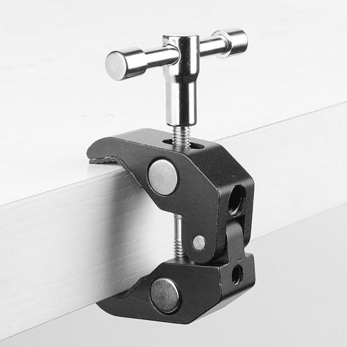 KRGNPLE Color: Black - 15-55mm Quantity: 4 Pieces Pipe Clamp Super Clamp Mini Clamp Pipe Clamp Camera Arm Python Clamp Pan Head Multi Clamp Adjustable