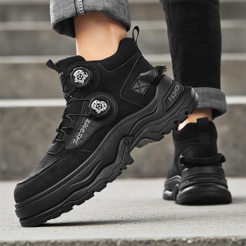 Shoes Winter work waterproof and non-slip labor insurance shoes Outdoor mountaineering thick-soled heightening Martin boots