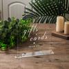 Handmade DIY Transparent Blank Arched Semi-circular Acrylic Wedding Table Sign DIY Party Birthday Party Seat Sign with Base 5pcs
