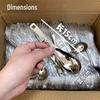ZISIZ Gold Hammered Stainless Steel Soup Spoon Set