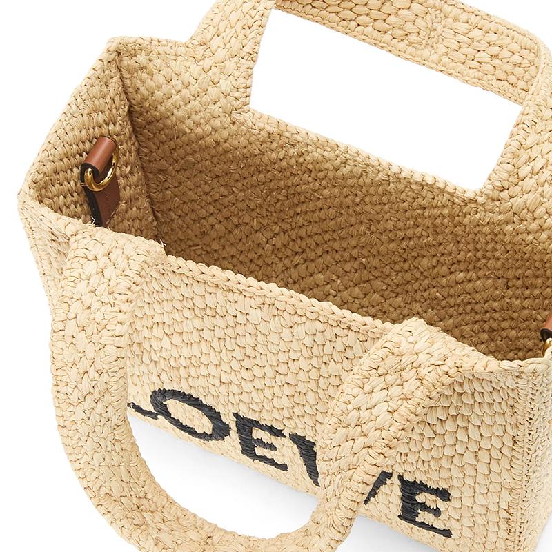 Loewe Font Tote With Detachable Adjustable Shoulder Strap In Natural Color Women Tote Bag A685V46X01-2123