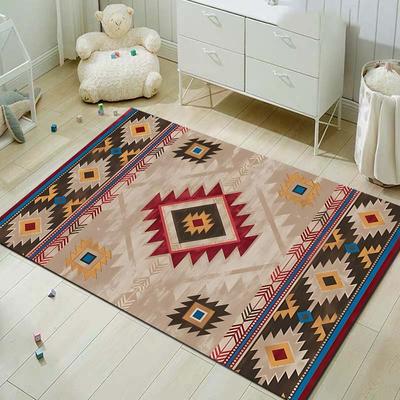 15 Sizes Native American Patterns Rug Carpets for Bedroom Living Room Sofa Mat Creative Door Mat Dressing Room Rugs Play Mats