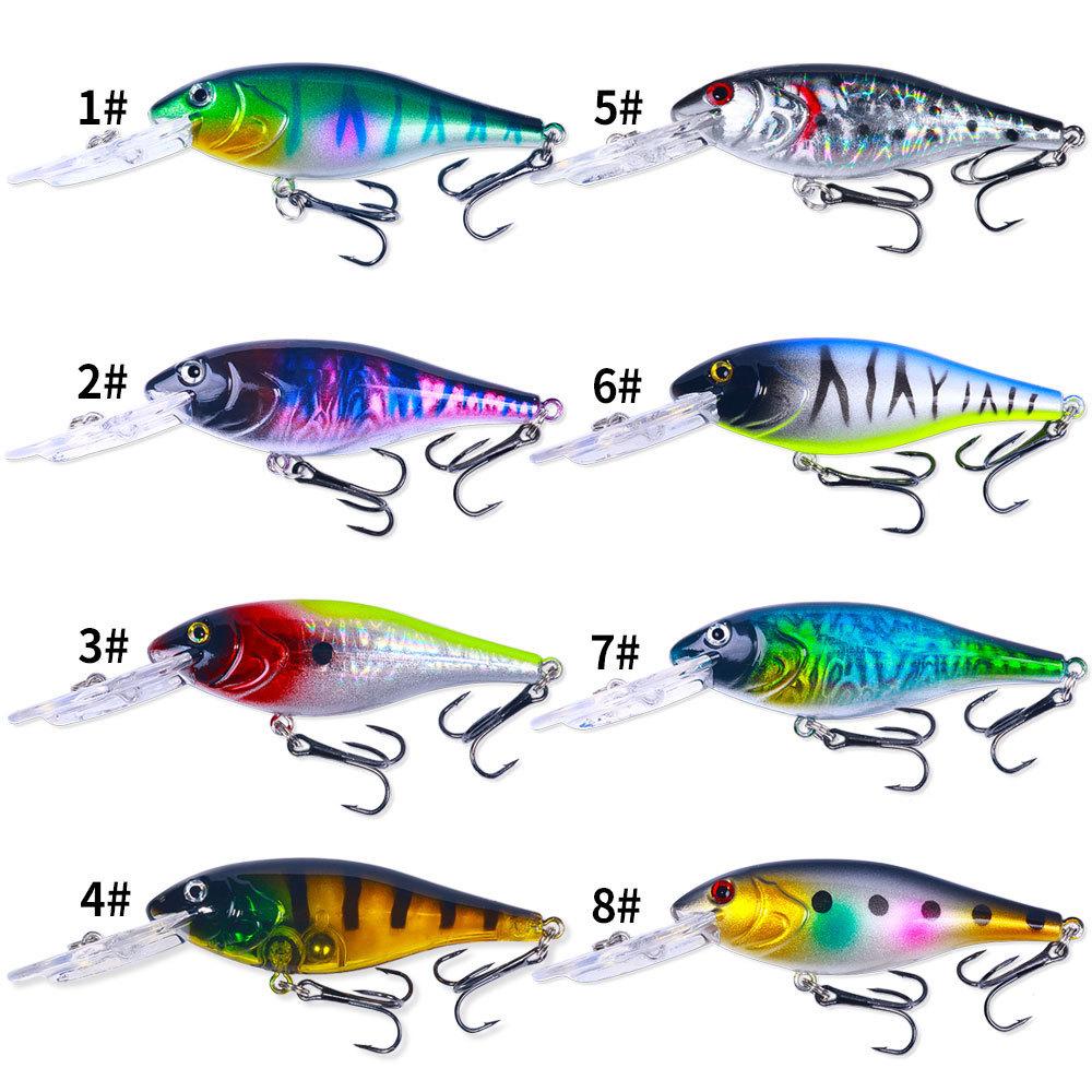 

New floating minnow lure8PCSSuit9.9CM10g6Gold-plated hook fishing bait 9.9CM 10g