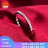 925 Sterling Silver Color Natural Zirconia Diamond Wedding Band White Gold Fashion Jewelry for Women