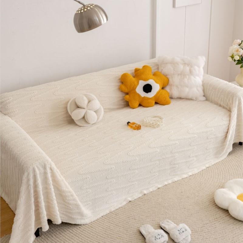 Funda Sofa Living Room Jacquard Thick Sofa Mat Throw  Winter Warm Sherpa Camping Picnic Sofa Cover